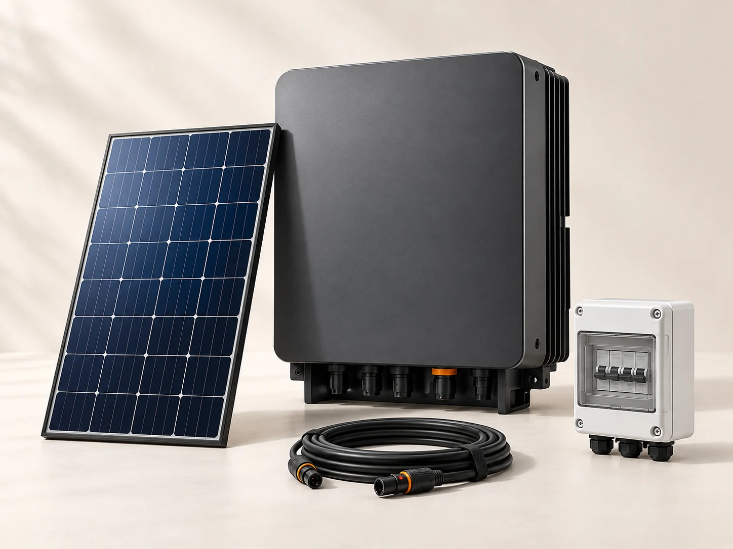Solar inverter, photovoltaic panel and electrical equipment