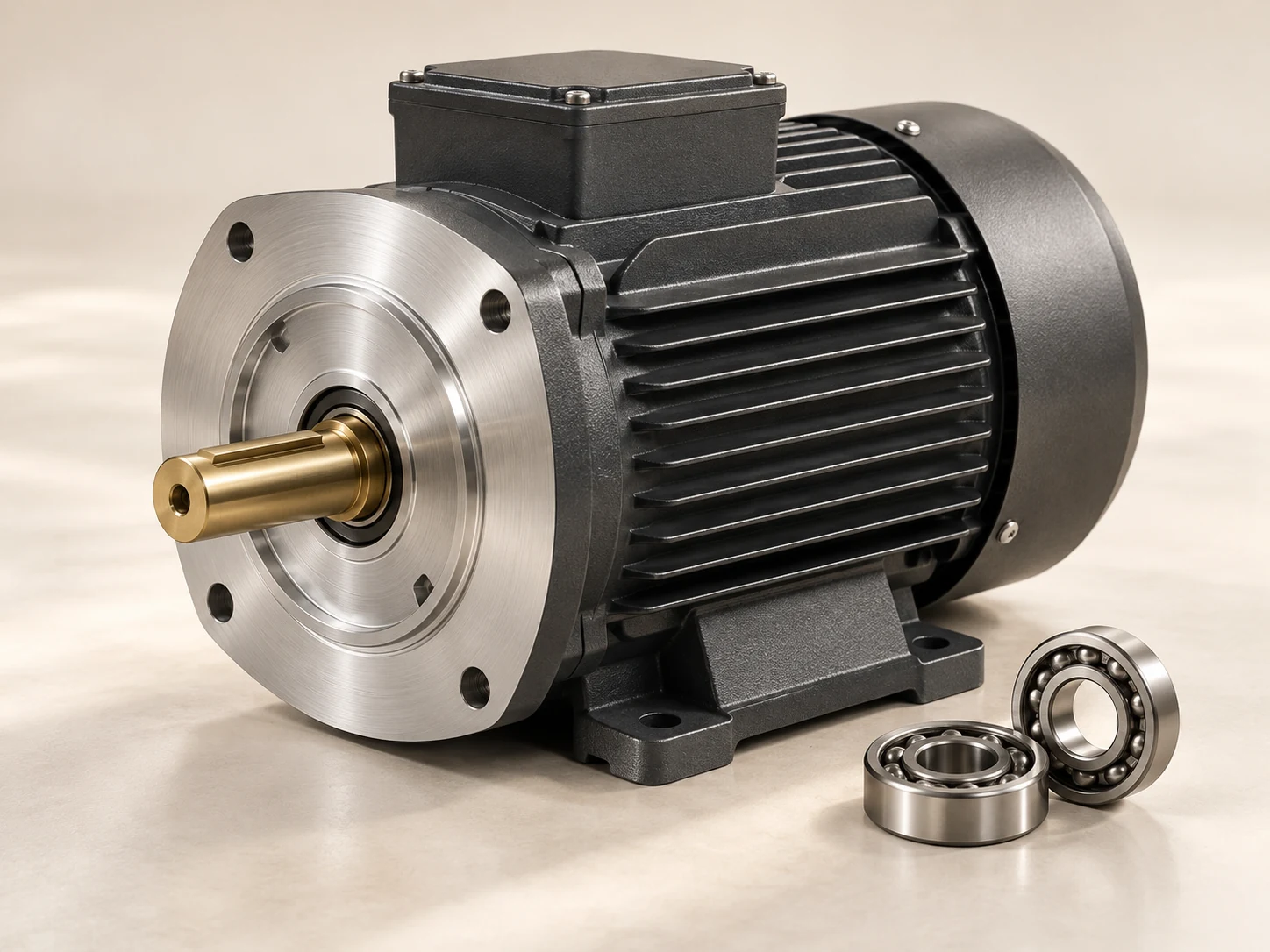Precision industrial motor and bearings in a studio